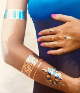 Blue Marlin Goddess Tattoos luxusminőségű tetoválás matrica, karkötők